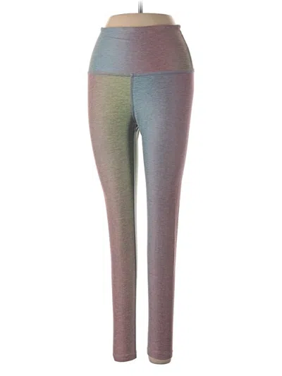 Pre-owned Beyond Yoga Yoga Pants In Silver