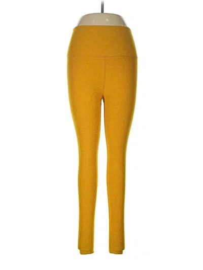 Pre-owned Beyond Yoga Yoga Pants In Yellow