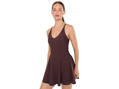 Beyond Yoga Youre A Force Dress Women's Dress Cocoa Plum: Lg, Elastane/nylon In Burgundy