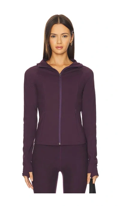 Beyond Yoga Zip Front Hooded Jacket In Purple