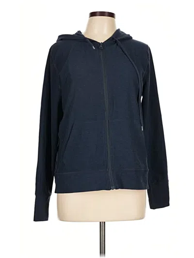 Pre-owned Beyond Yoga Zip Up Hoodie In Blue