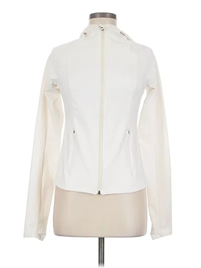 Pre-owned Beyond Yoga Zip Up Hoodie In Ivory