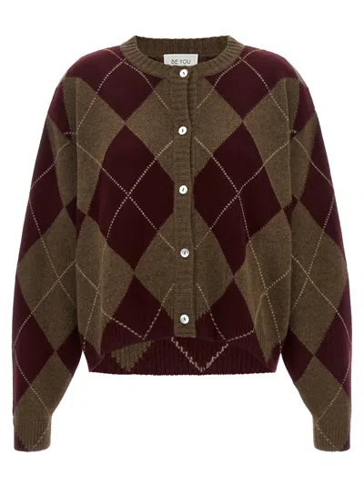 Beyou Be You '3035' Cardigan In Brown