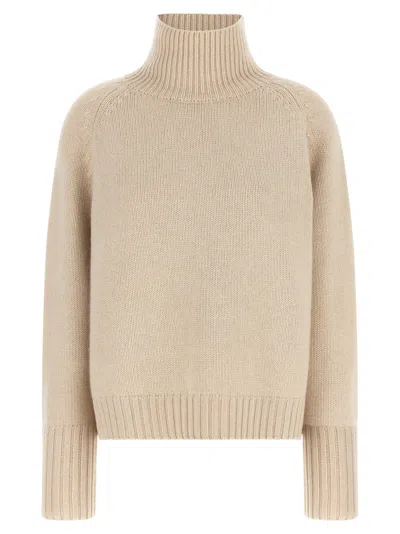 Beyou Be You Cashmere Turtleneck Sweater In Beige