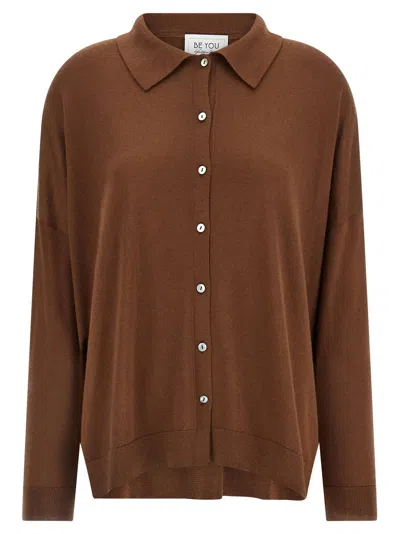 Beyou Be You Cashmere Women's Cardigan In Brown