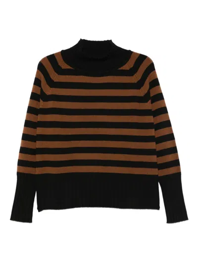 BEYOU BEYOU STRIPED CASHMERE SWEATER