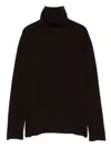 Beyou Cashmere Turtle-neck Sweater In Brown