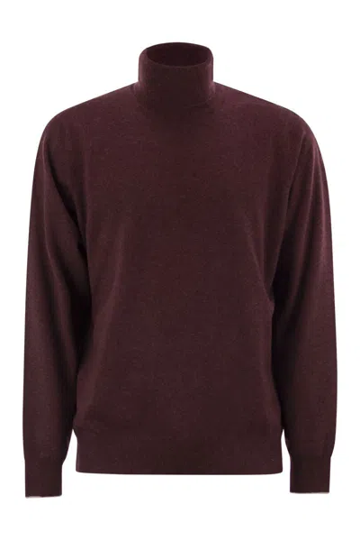 Beyou Brunello Cucinelli Cashmere Turtleneck Sweater In Burgundy