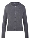 Beyou Button-front Cardigan In Gray