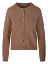 Beyou Buttoned Cardigan In Brown