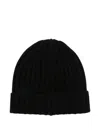 Beyou Ribbed-knit Cashmere Beanie In Black