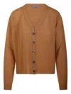 Be You Classic V-neck Cashmere Cardigan In Brown