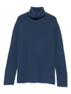 Beyou Cashmere Turtle-neck Sweater In Blue
