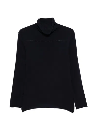 Beyou Cashmere Turtle Neck Sweater In Navy