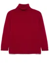 Beyou Cashmere Turtle-neck Sweater In Red