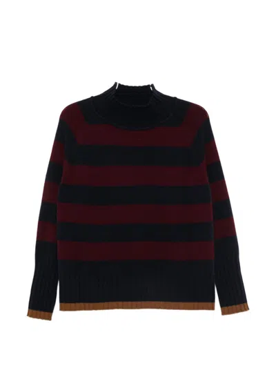 Beyou Cashmere Turtle-neck Sweater In Burgundy
