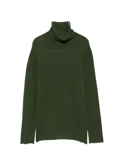 Beyou Cashmere Turtle-neck Sweater In Green