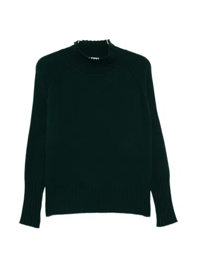 Beyou Cashmere Turtle-neck Sweater In Green