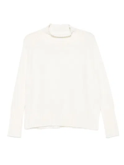 Beyou Cashmere Turtle-neck Sweater In White
