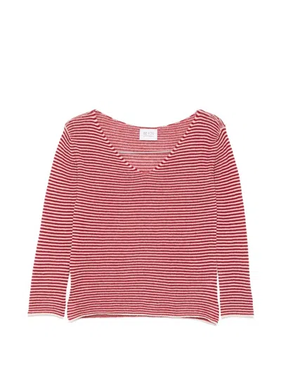 Beyou Cashmere V-necked Sweater In Red