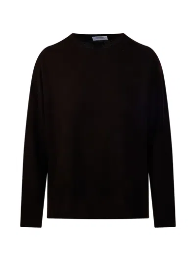 Beyou Crew-neck Ribbed-trim Sweater In Black
