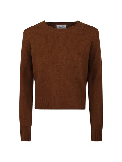 Beyou Fine-knit Sweater In Brown