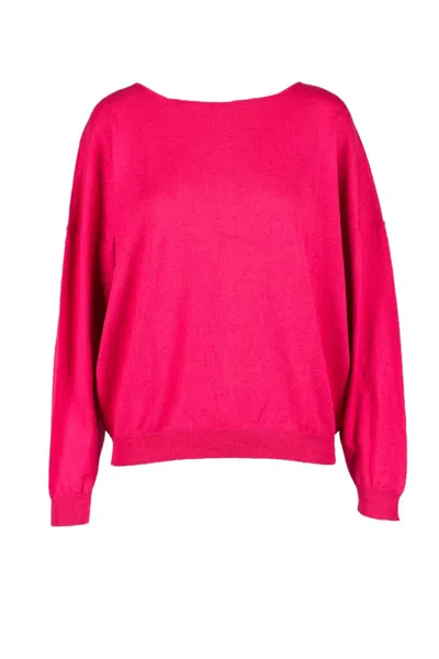 Beyou Fuchsia Cotton Cashmere Sweater In Pink