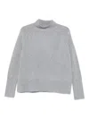 Beyou Cashmere Turtle Neck Sweater In Gray