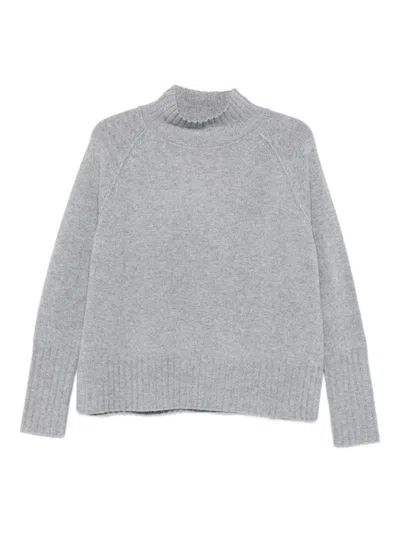 Beyou Cashmere Turtle Neck Sweater In Gray