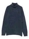 Beyou Long-sleeve Turtleneck Sweater In Blue