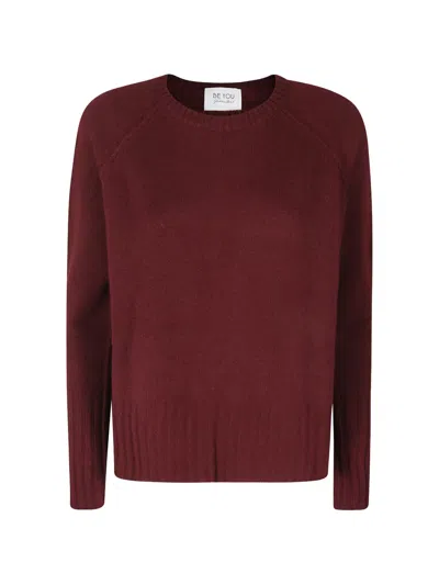 Beyou Raglan-sleeve Crew-neck Sweater In Brown