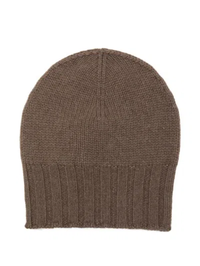 Beyou Ribbed Beanie In Brown