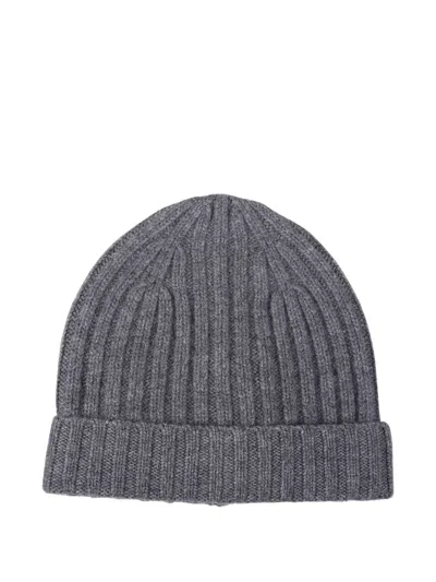 Beyou Ribbed Beanie In Gray