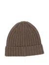 Beyou Ribbed-knit Cashmere Beanie In Brown