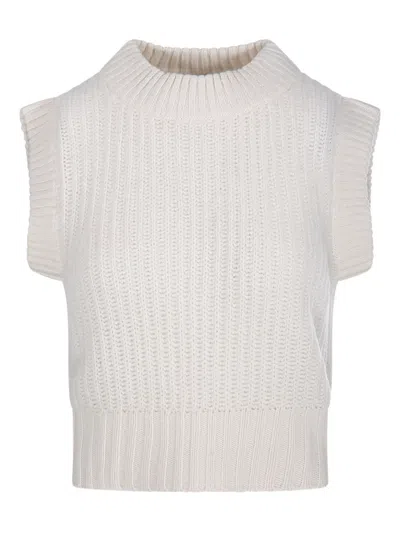 Beyou Ribbed Sleeveless Sweater
