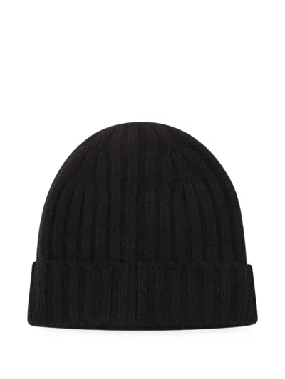 Beyou Ribbed-knit Beanie Hat In Black
