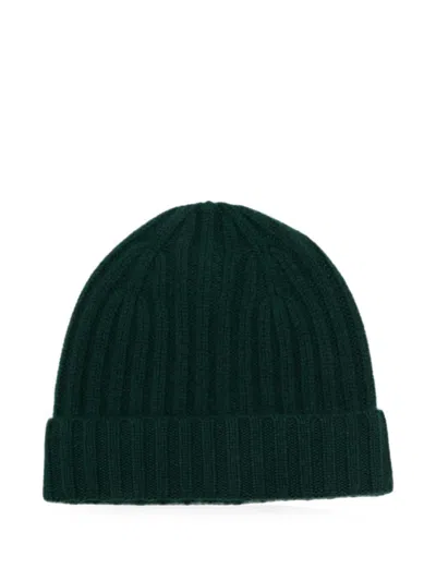 Beyou Ribbed-knit Beanie Hat In Gray