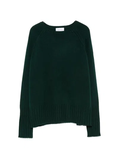 Beyou Ribbed-trim Long-sleeve Sweater In Green