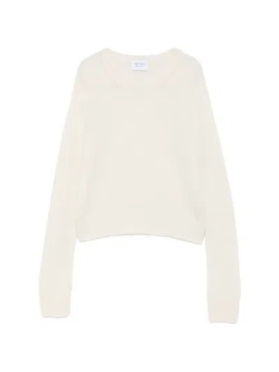 Beyou Ribbed-trim Sweater In White