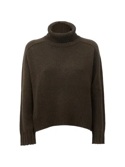 Beyou Roll-neck Cashmere Sweater In Brown