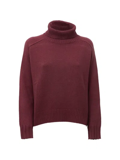 Beyou Roll-neck Cashmere Sweater In Pink