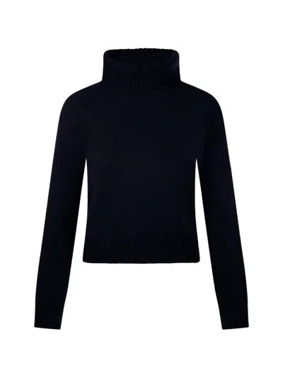 Beyou Roll-neck Ribbed-trim Sweater In Black