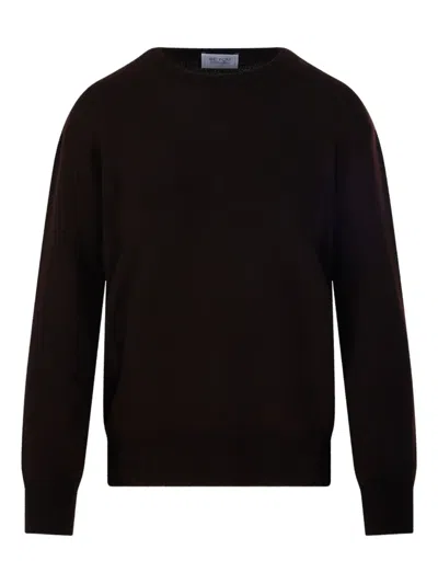 Beyou Round-neck Cashmere Knit In Brown