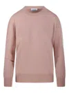 Beyou Round-neck Cashmere Sweater In Pink