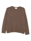 Beyou Side-split Cashmere Sweater In Brown