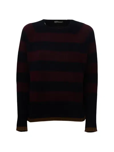 Beyou Striped Cashmere Sweater In Black