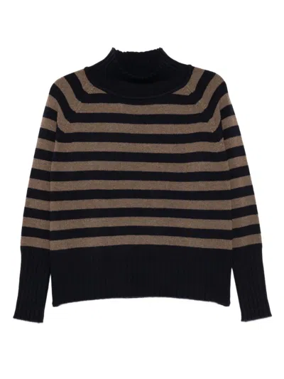 BEYOU BEYOU STRIPED CASHMERE SWEATER