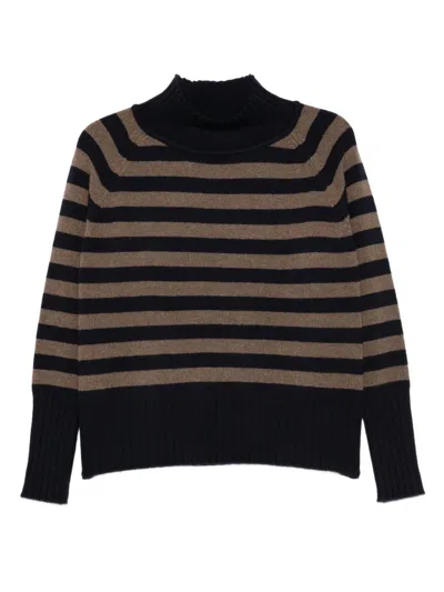 BEYOU STRIPED CASHMERE SWEATER
