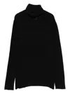 Beyou Turtleneck Ribbed Sweater In Black