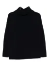 Beyou Turtleneck Ribbed Sweater In Black
